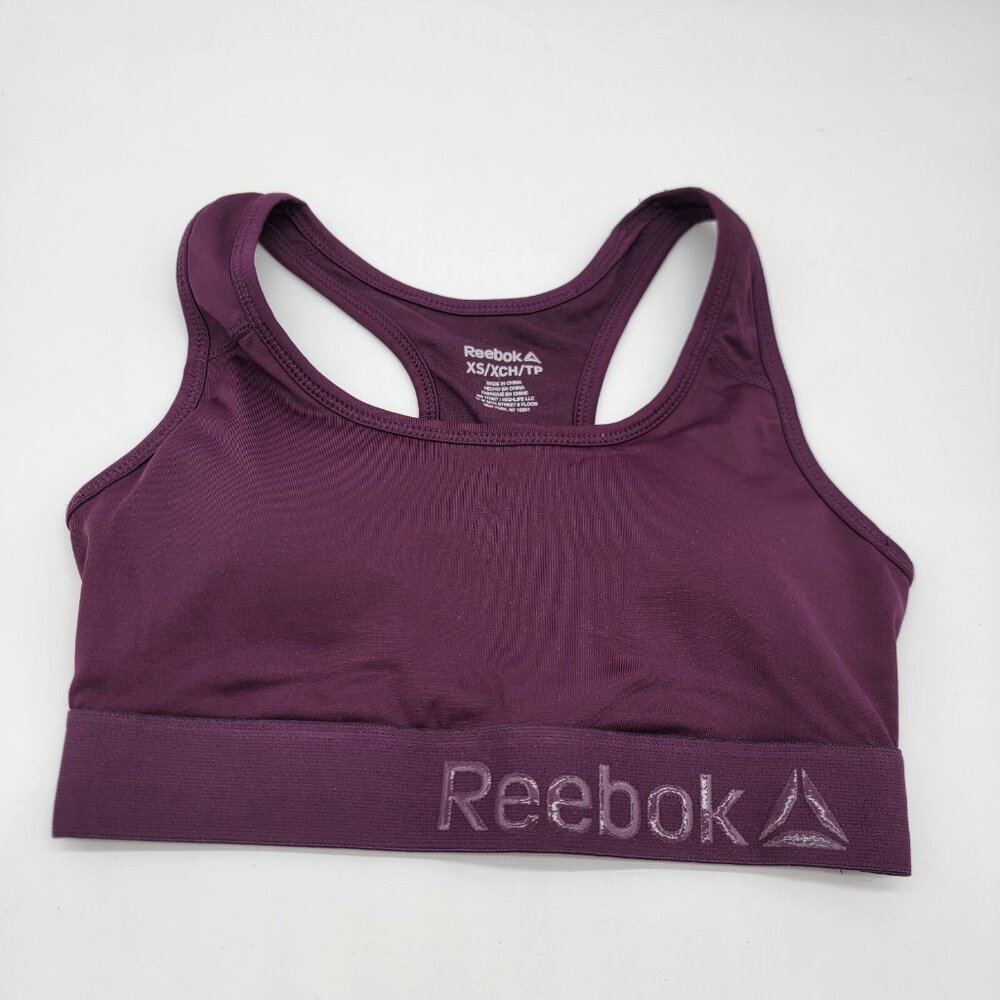 REEBOK Bra XS Women Purple SPORTS BRA Athletic Yoga Workout
